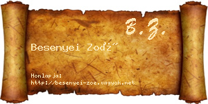 Besenyei Zoé névjegykártya